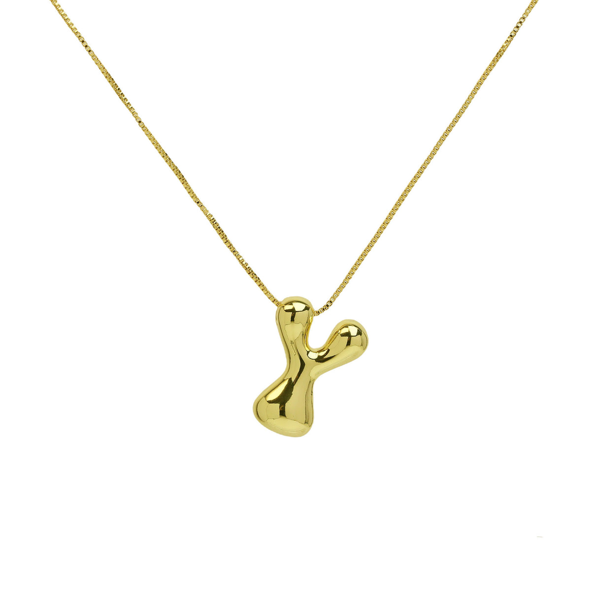 Collana lettera in ottone