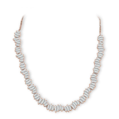 Collana corta con zirconi