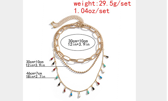 Collana Goccia Multicolore