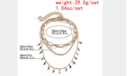 Collana Goccia Multicolore