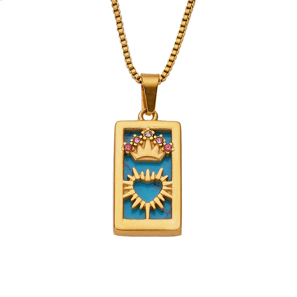 Collana Cuore e Luna Retrò