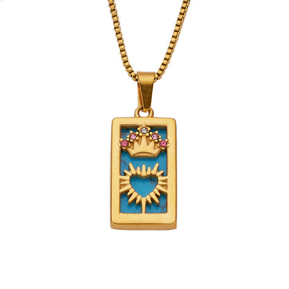 Collana Cuore e Luna Retrò