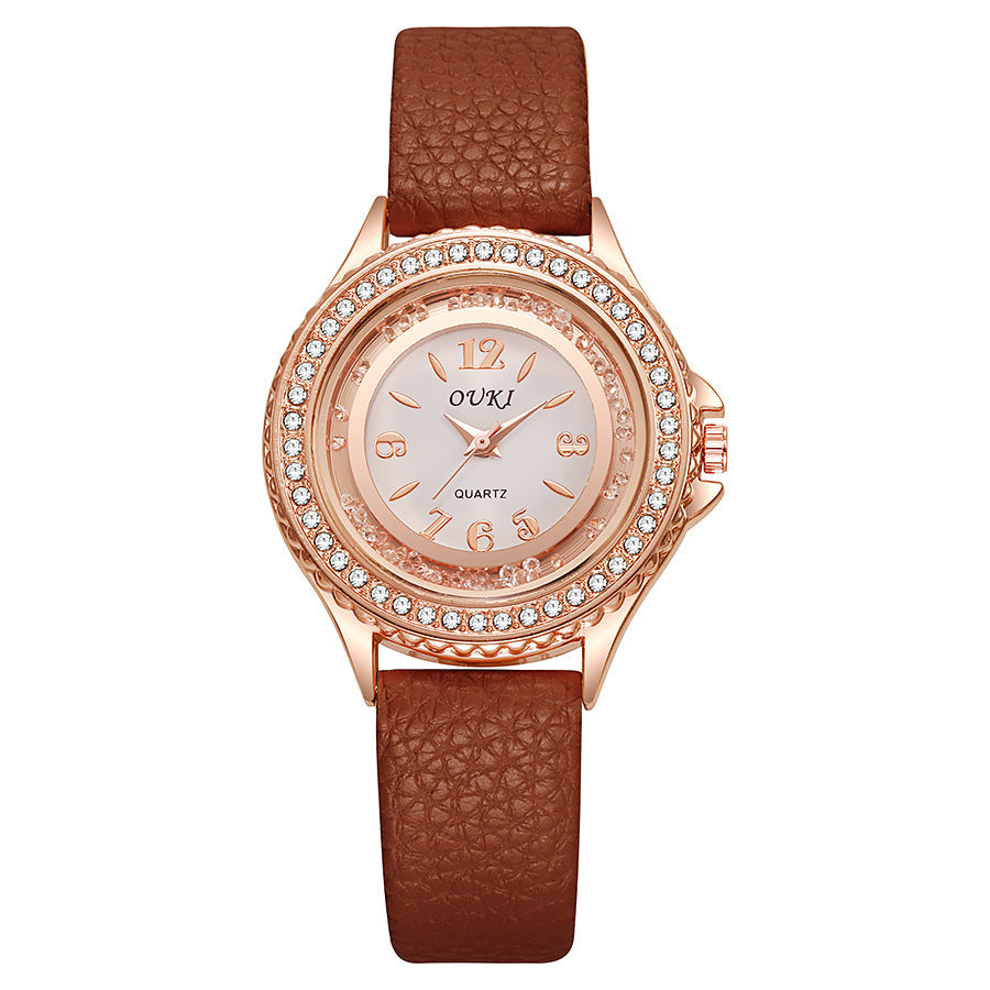 Orologio minimalista con strass