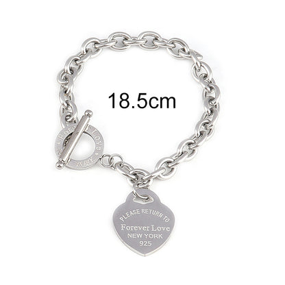 Bracciale cuore smalto