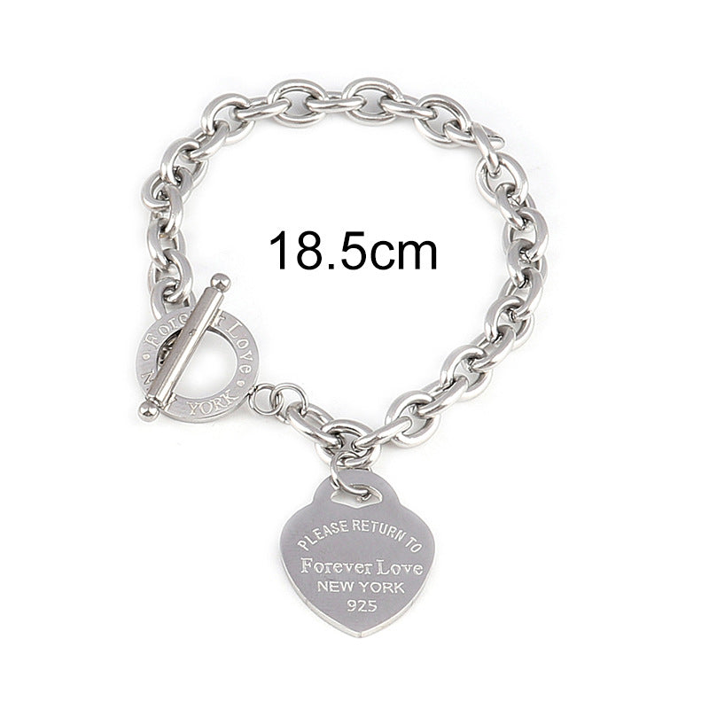 Bracciale cuore smalto