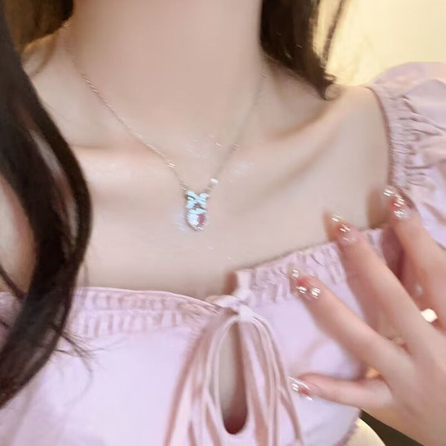 Collana cuore e fiocco