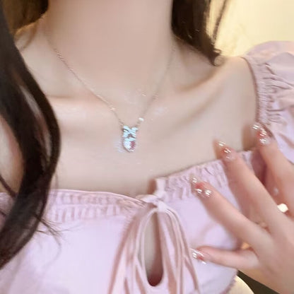 Collana cuore e fiocco