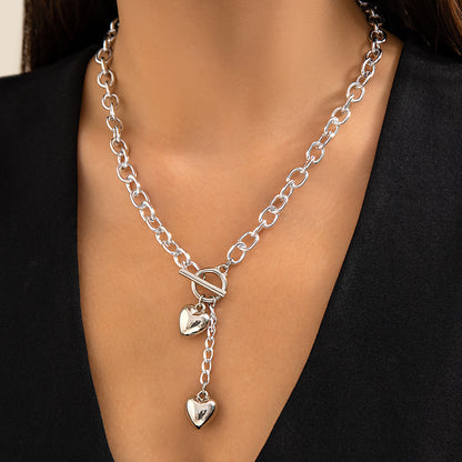 Set collana e bracciale cuore da donna