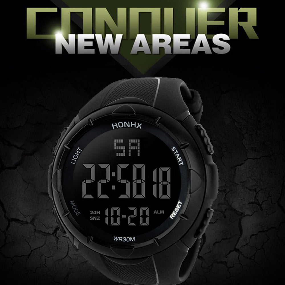 Orologio sportivo quadrante grande nero