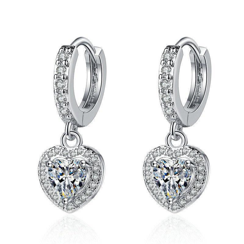 Orecchini zircone cuore