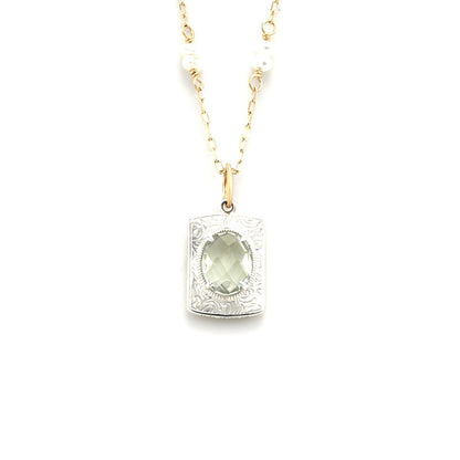 Collana Cristallo Verde Retrò