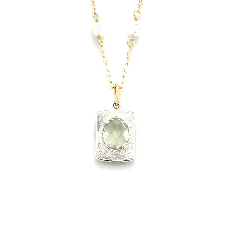 Collana Cristallo Verde Retrò