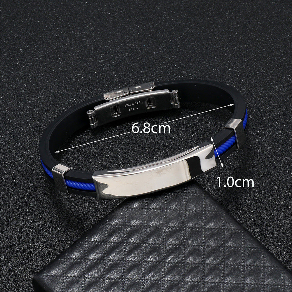 Bracciale titanio silicone