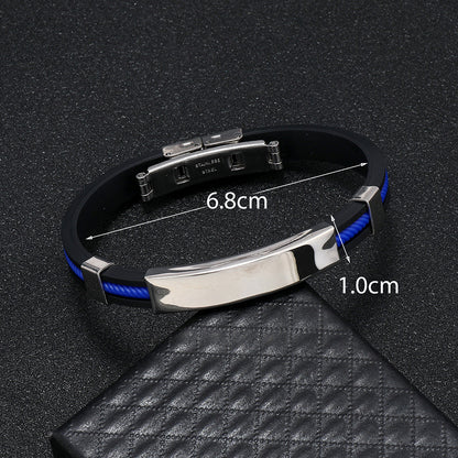 Bracciale titanio silicone