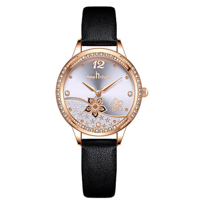 Orologio da donna floreale impermeabile