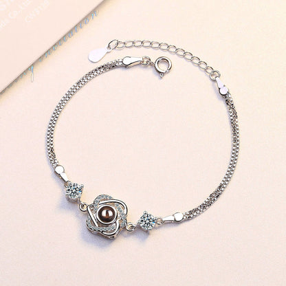 Bracciale cuore proiezione memoria