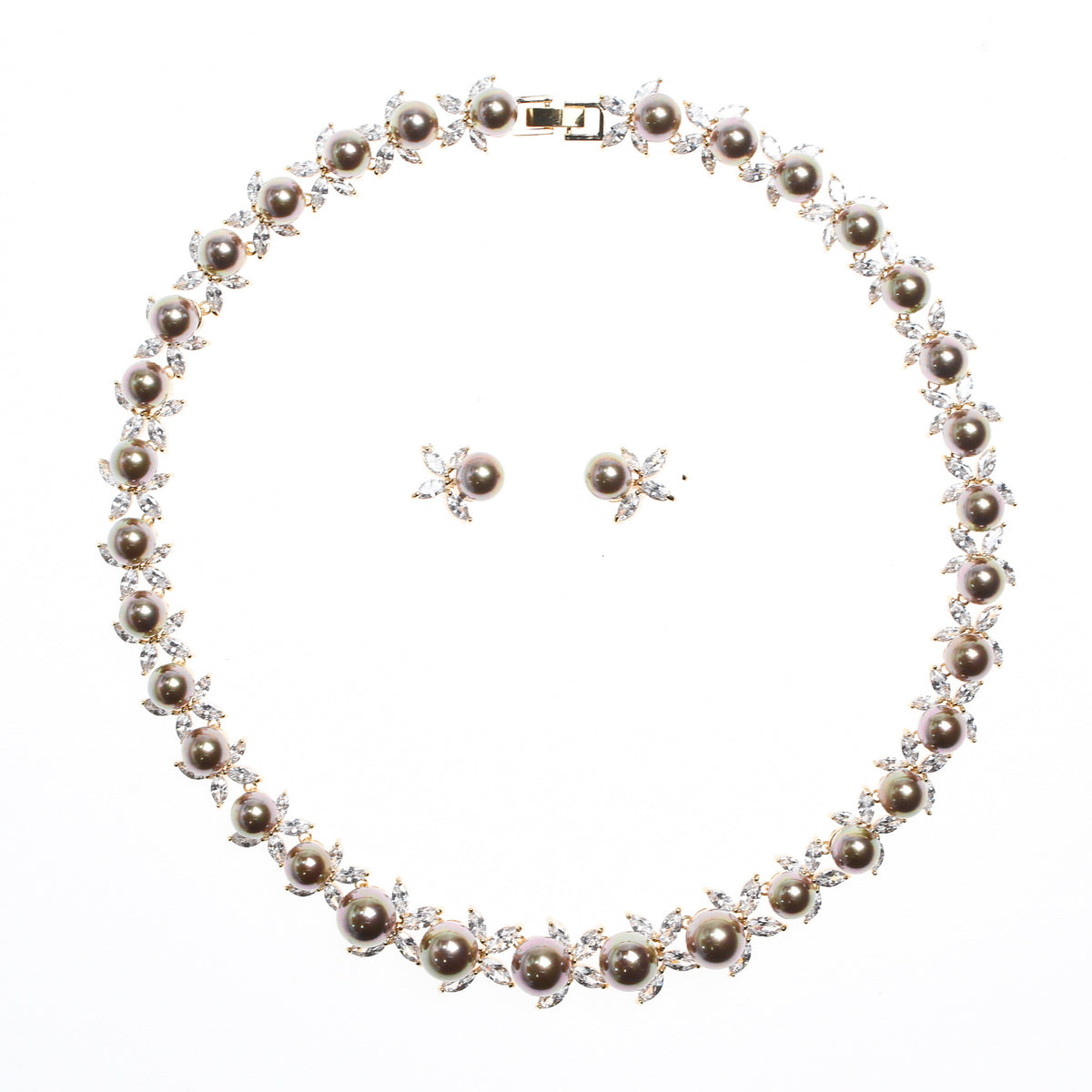 Set collana orecchini perle naturali