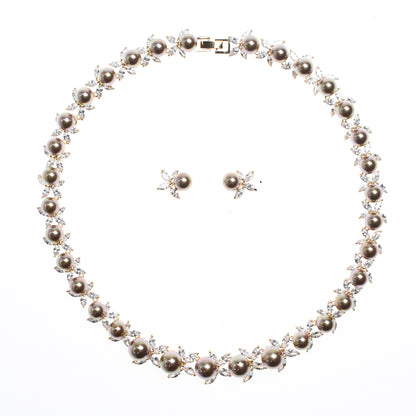 Set collana orecchini perle naturali