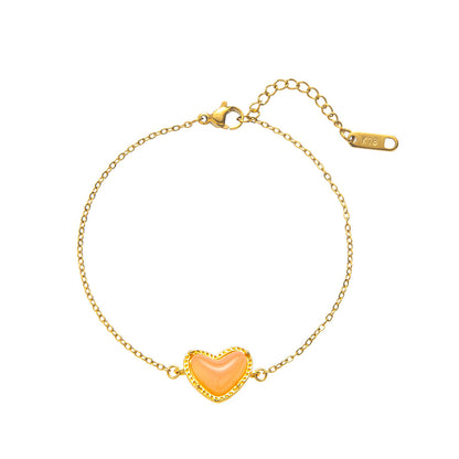 Bracciale cuore resina