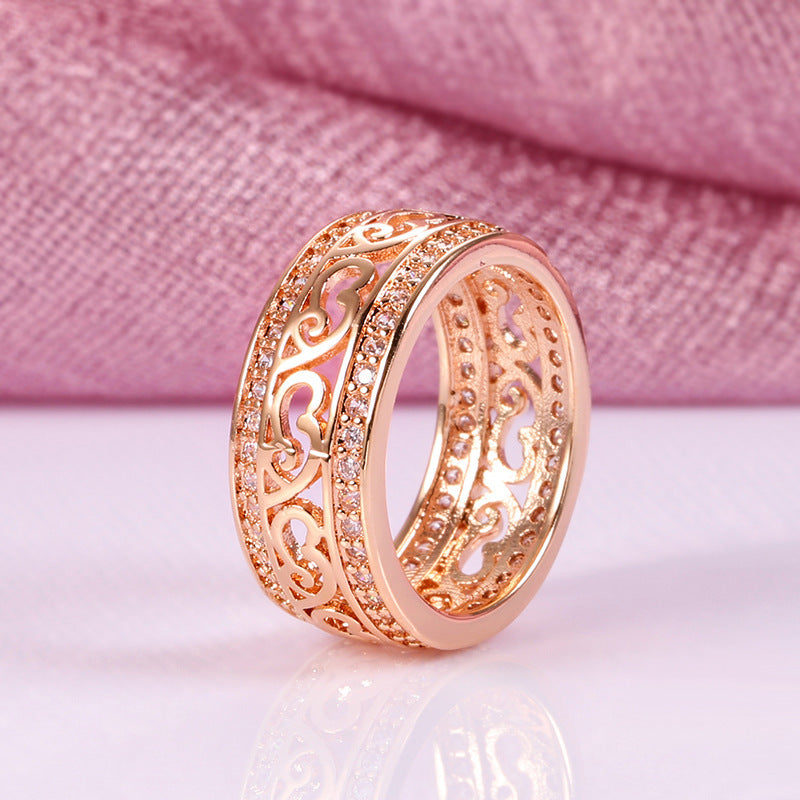 Anello zirconi doppio strato