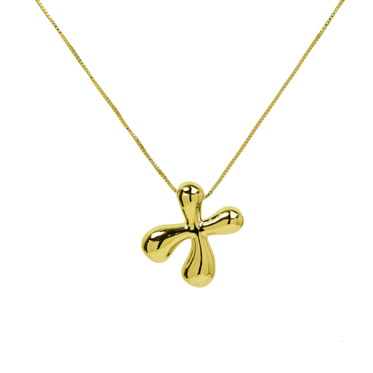 Collana lettera in ottone