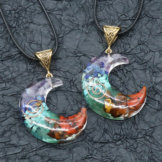 Collana Luna Resina Colorata