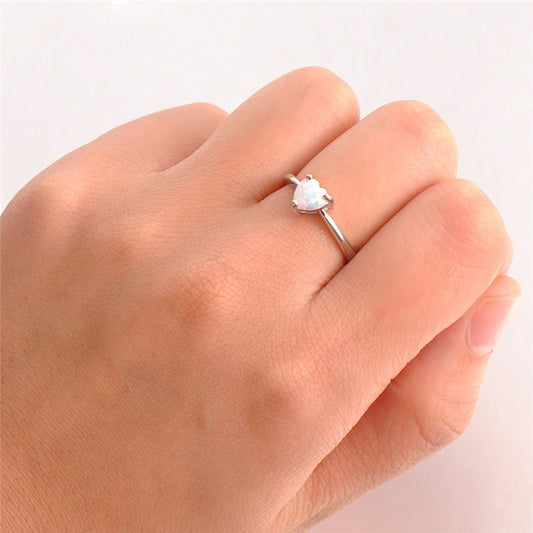 Anello opale cuore