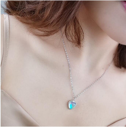 Collana cuore pietra di luna