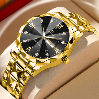 Orologio doppio calendario impermeabile in tungsteno