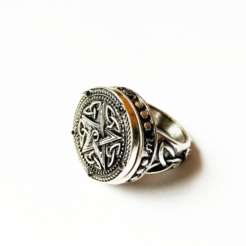 Anello argento gemma nera