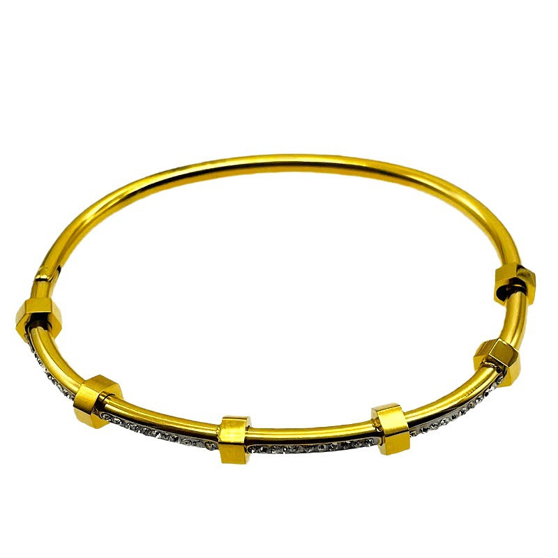 Bracciale con fibbia in titanio