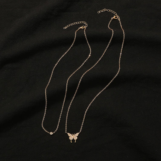 Collana farfalla zirconi bianchi