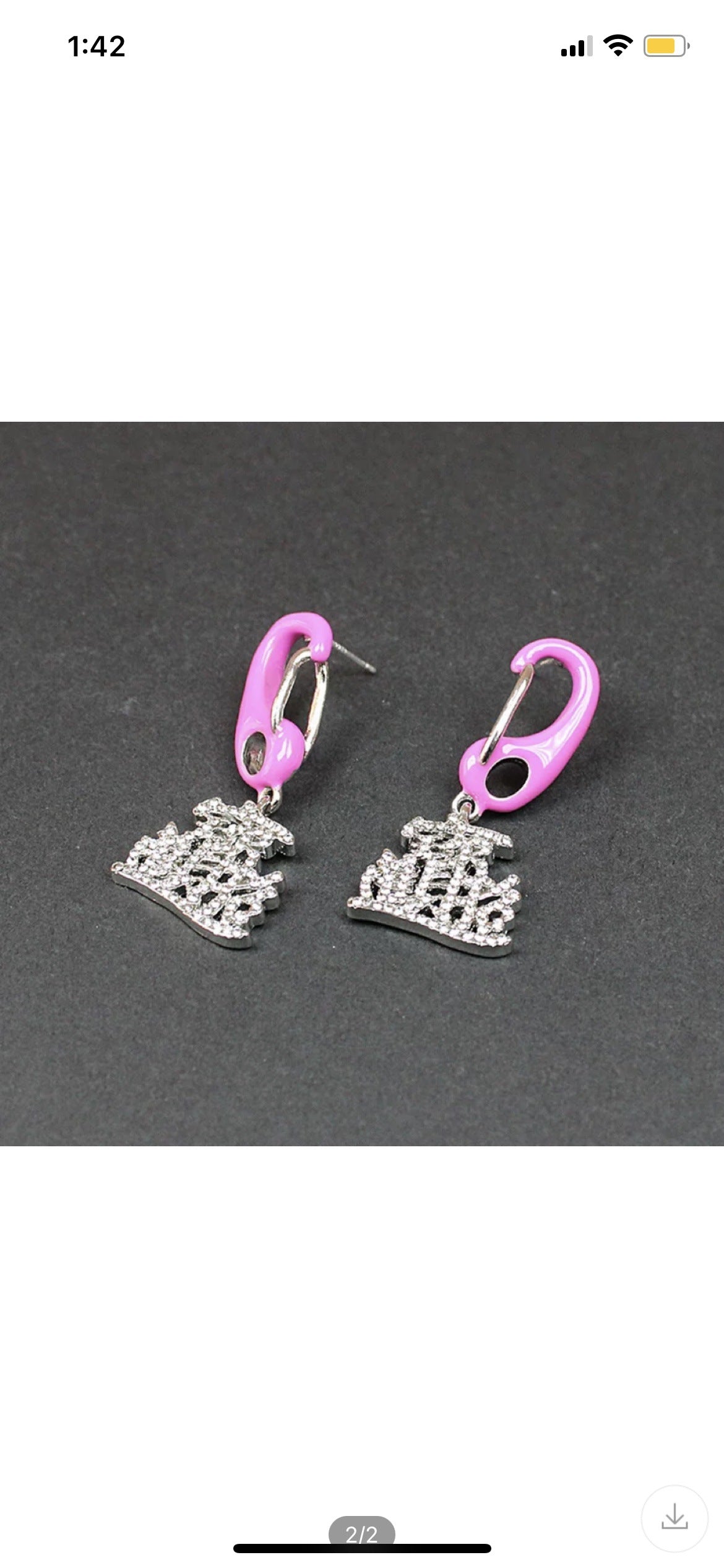 Orecchini in smalto rosa