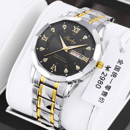 Orologio uomo calendario doppio