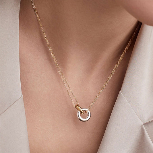Collana bicolore geometrica