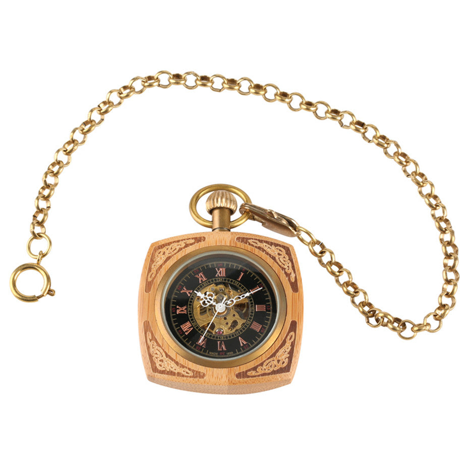 Orologio da tasca in mogano