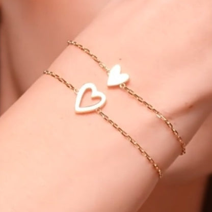 Set braccialetto ciondolo cuore