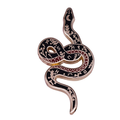 Spilla serpente floreale