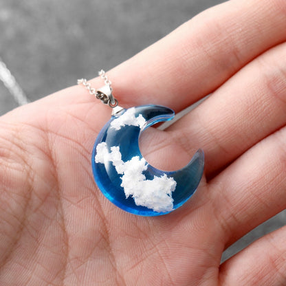 Collana resina cielo luna