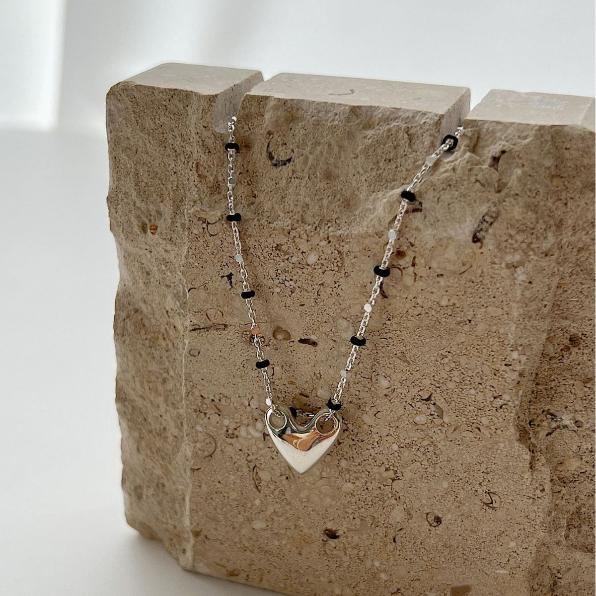 Collana cuore e croce