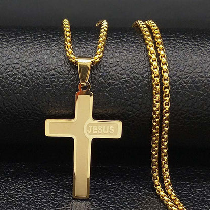 Collana croce in titanio