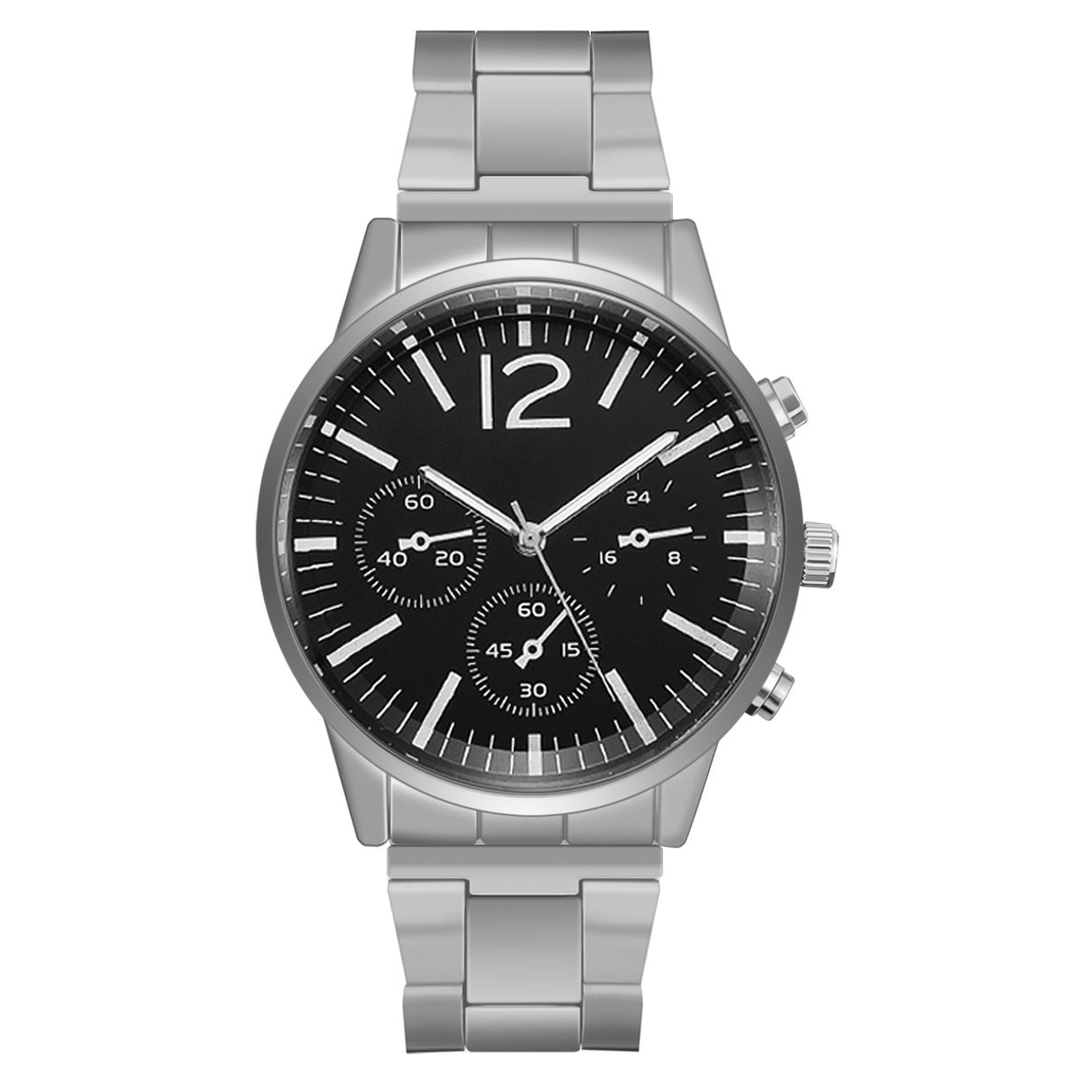 Orologio da uomo quadrante grande acciaio