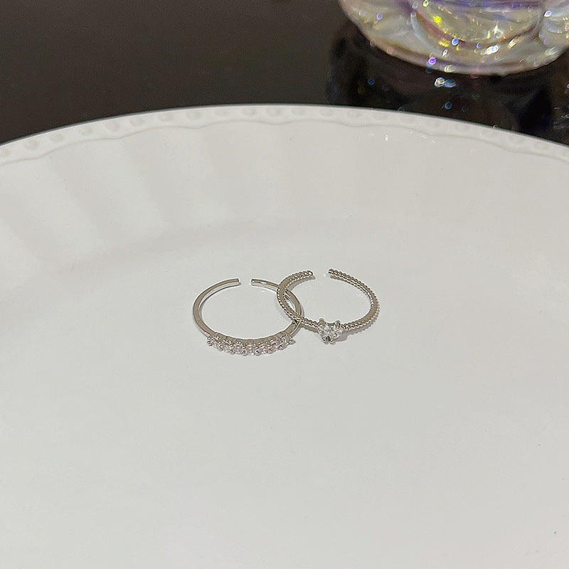Anello farfalla zircone regolabile da donna
