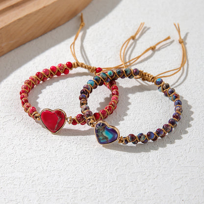 Braccialetto cuore intrecciato San Valentino