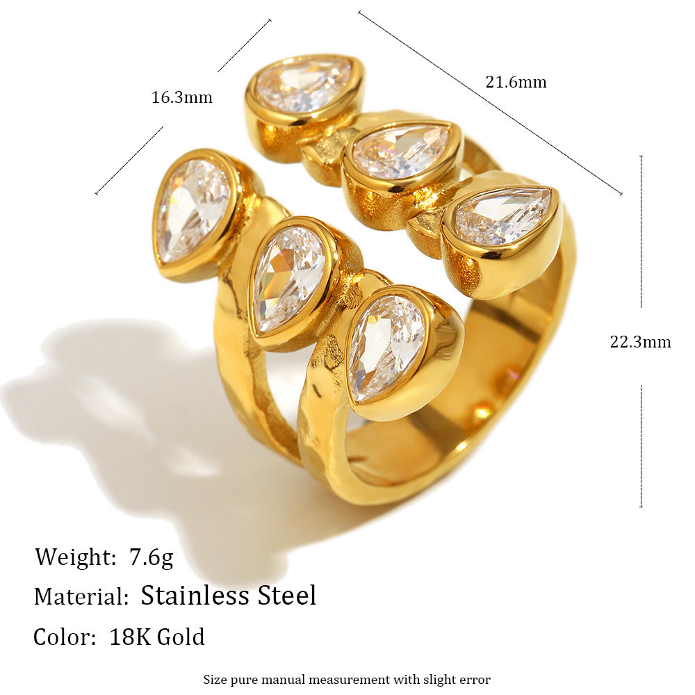 Anello acciaio dorato