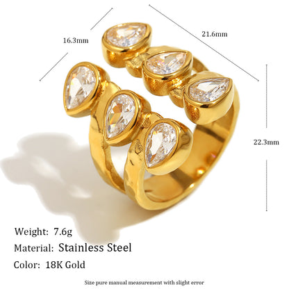 Anello acciaio dorato