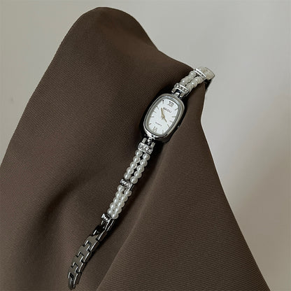 Orologio donna ovale perle
