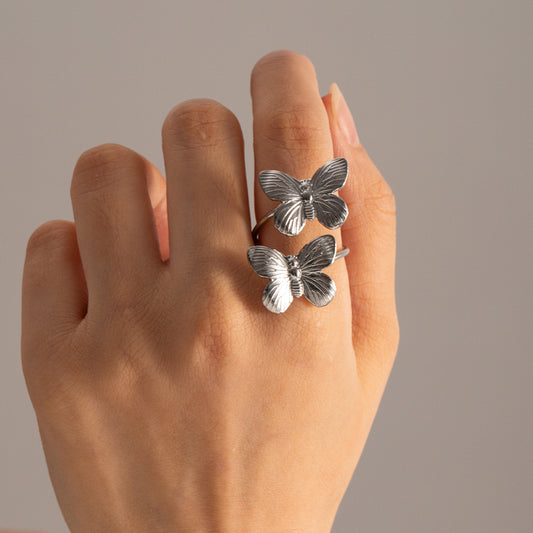 Anello farfalla regolabile acciaio