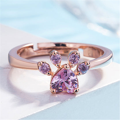 Anello impronte oro rosa