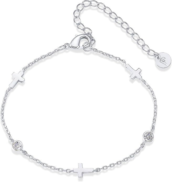 Bracciale charm croce compatto